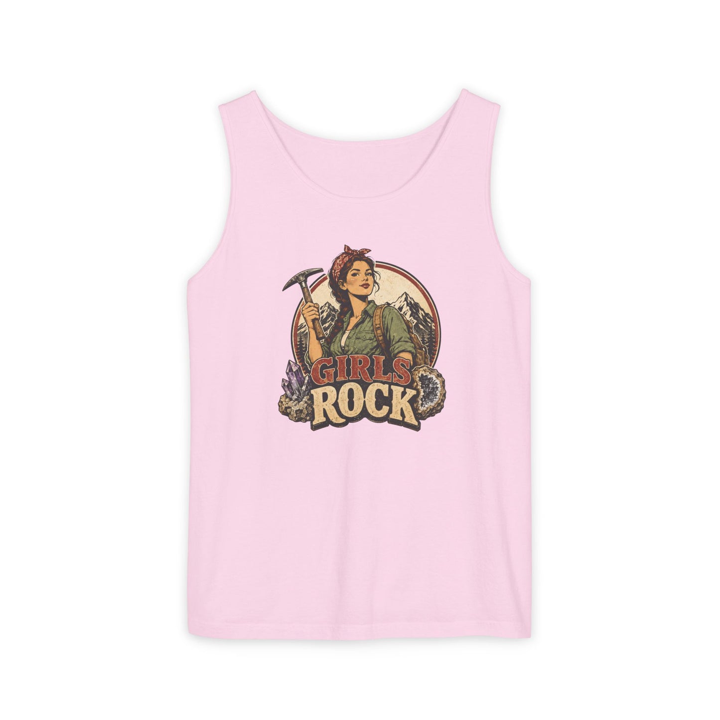 Girls Rock Rockhounding Vintage Woman tank top | Rockhound Fossil Mineral Collector