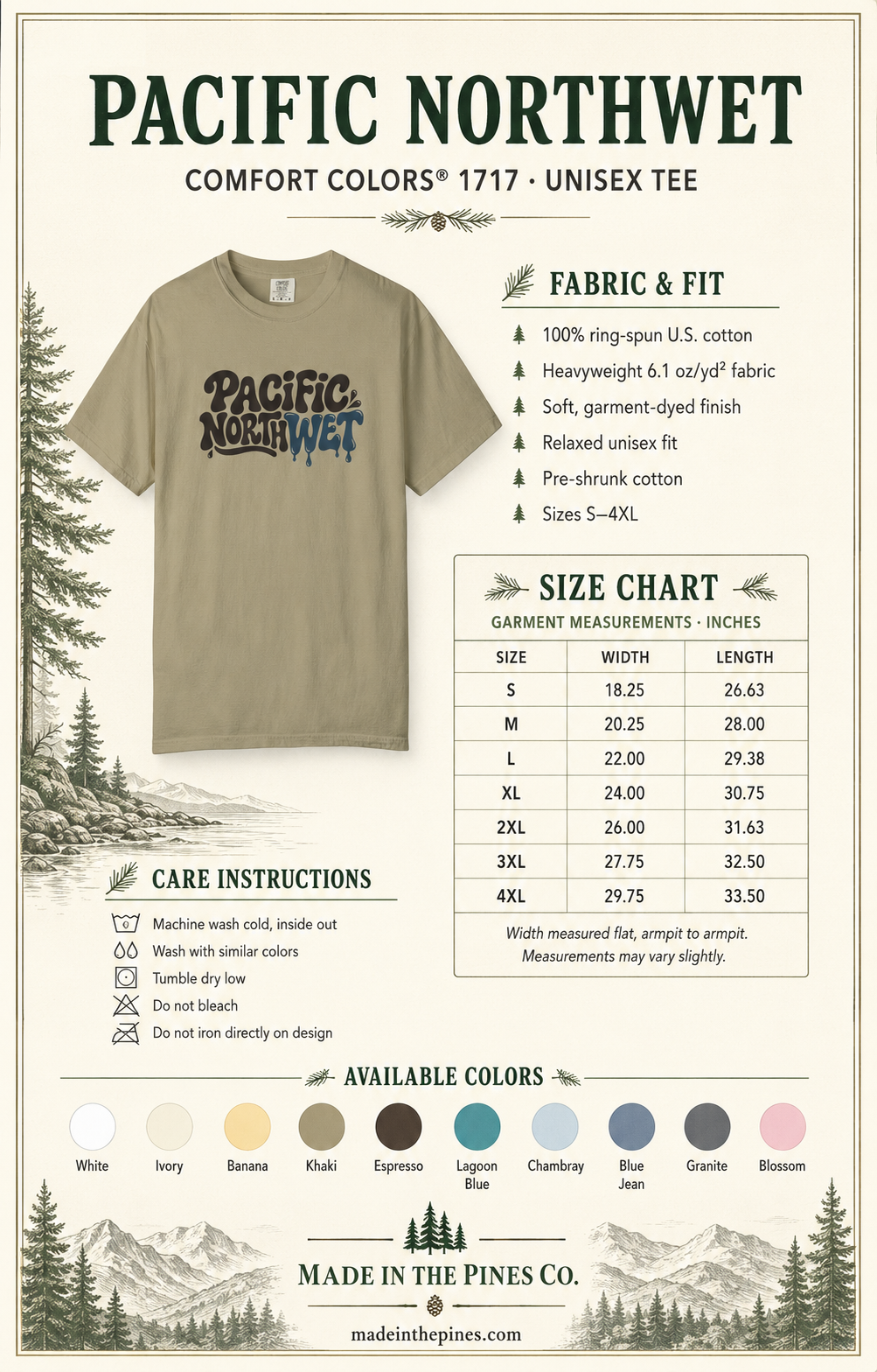 Pacific Northwest T-Shirt — Retro Drip Logo Tee