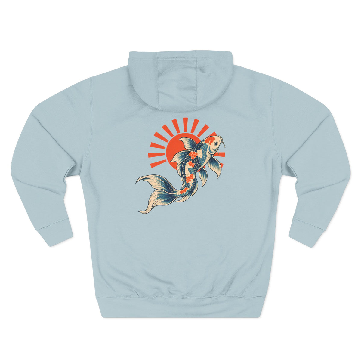 Koi Fish Rising Sun Hoodie | Japanese Koi Graphic Pullover