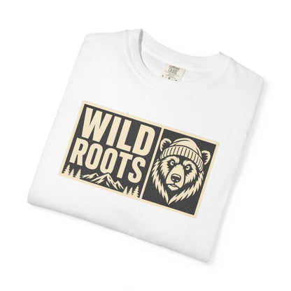 Wild Roots Bear Logo T-Shirt | Mountain Nature Outdoors, Comfort Colors