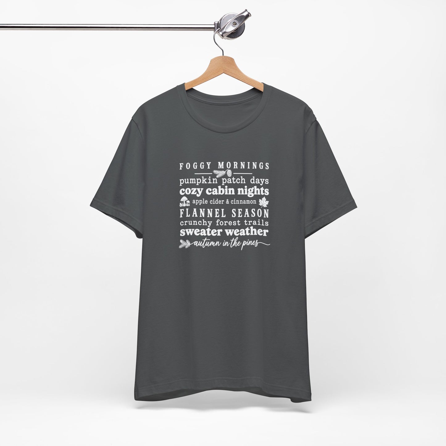 Fall Vibes Tee — "Foggy Mornings, Pumpkin Patch Days" Autumn Graphic Shirt