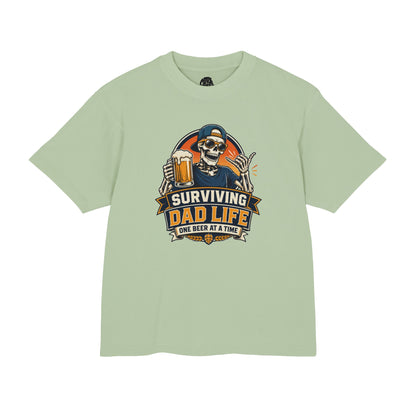 Surviving Dad Life Beer Skeleton Tee | Dad Camping BBQ Father's Day