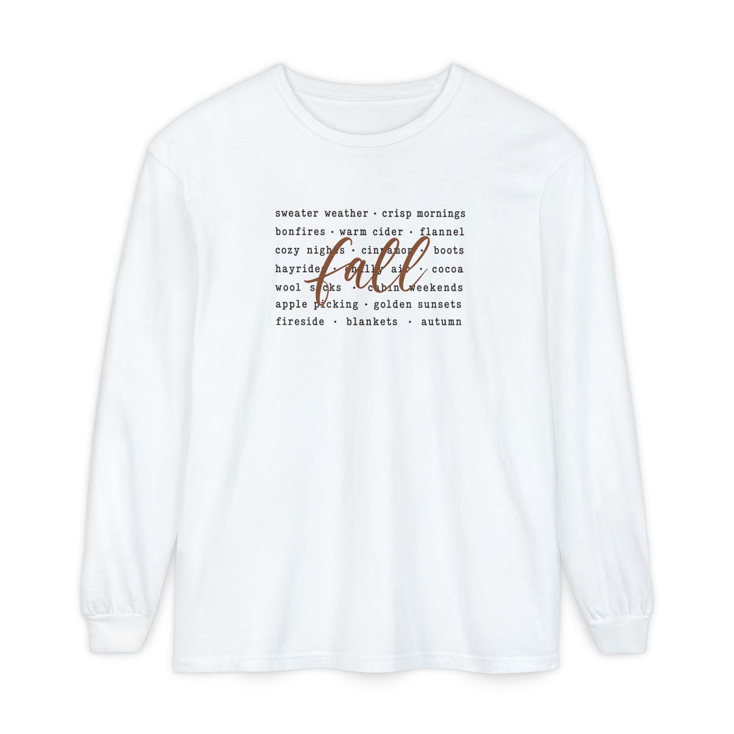 Fall Words Long Sleeve Tee