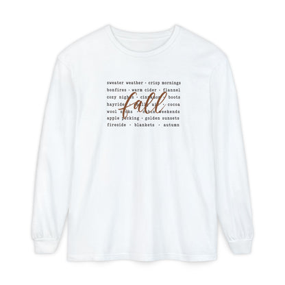 Fall Words Long Sleeve Tee