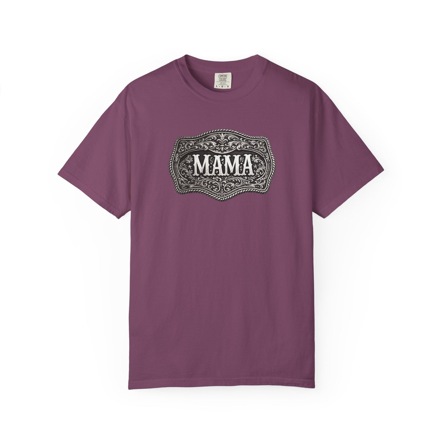 Western Belt Buckle Mama Comfort Colors T-shirt