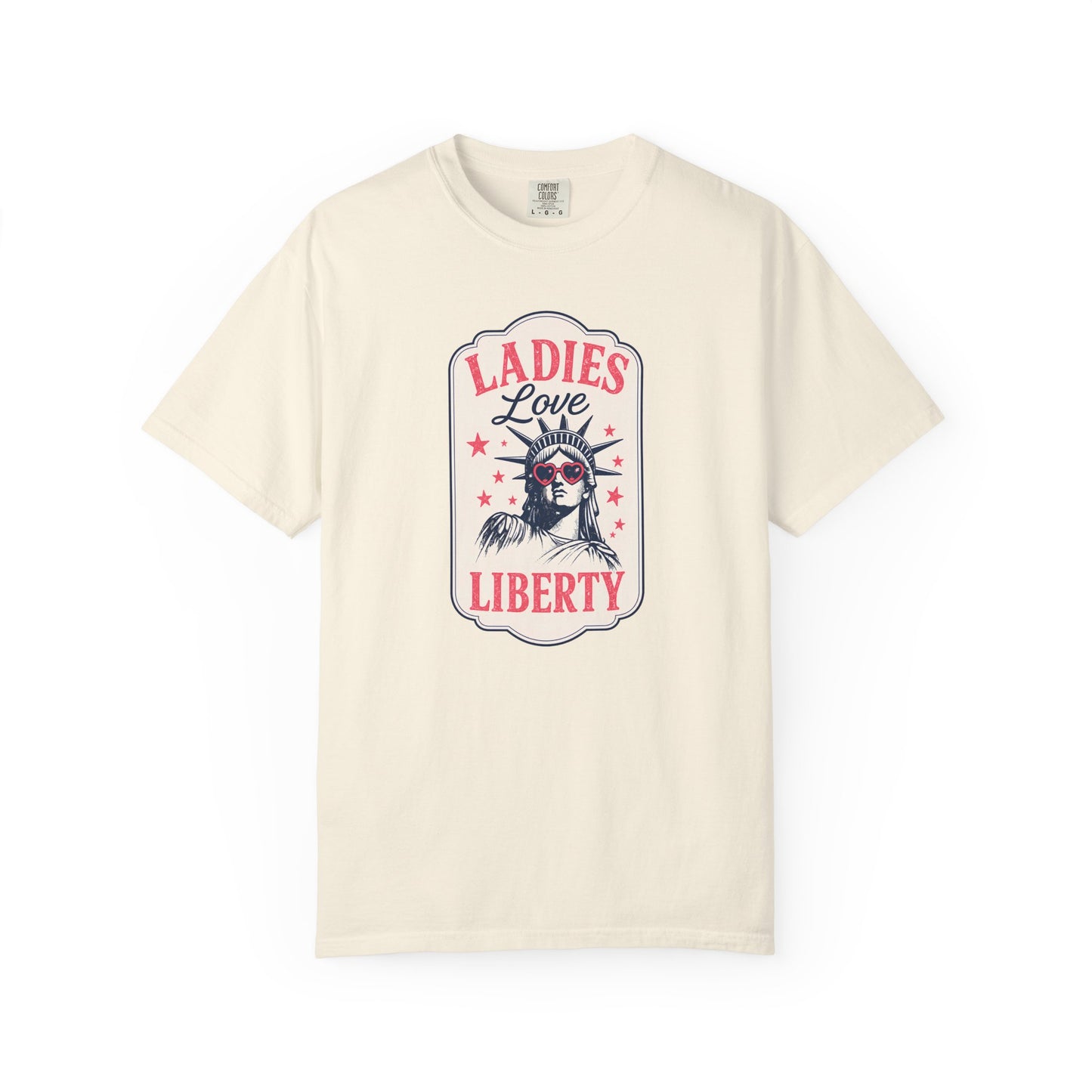 Ladies Love Liberty Statue of Liberty Tee — Fourth of July Independence Day