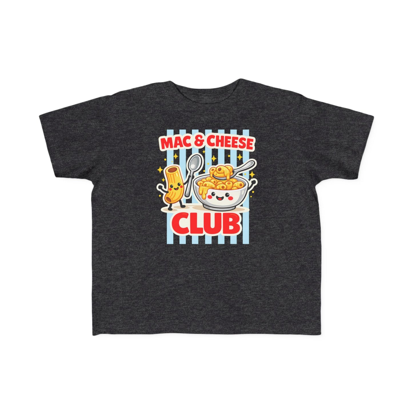 Mac & Cheese Club Toddler Tee — Cute Kids Food Graphic Shirt