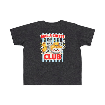 Mac & Cheese Club Toddler Tee — Cute Kids Food Graphic Shirt