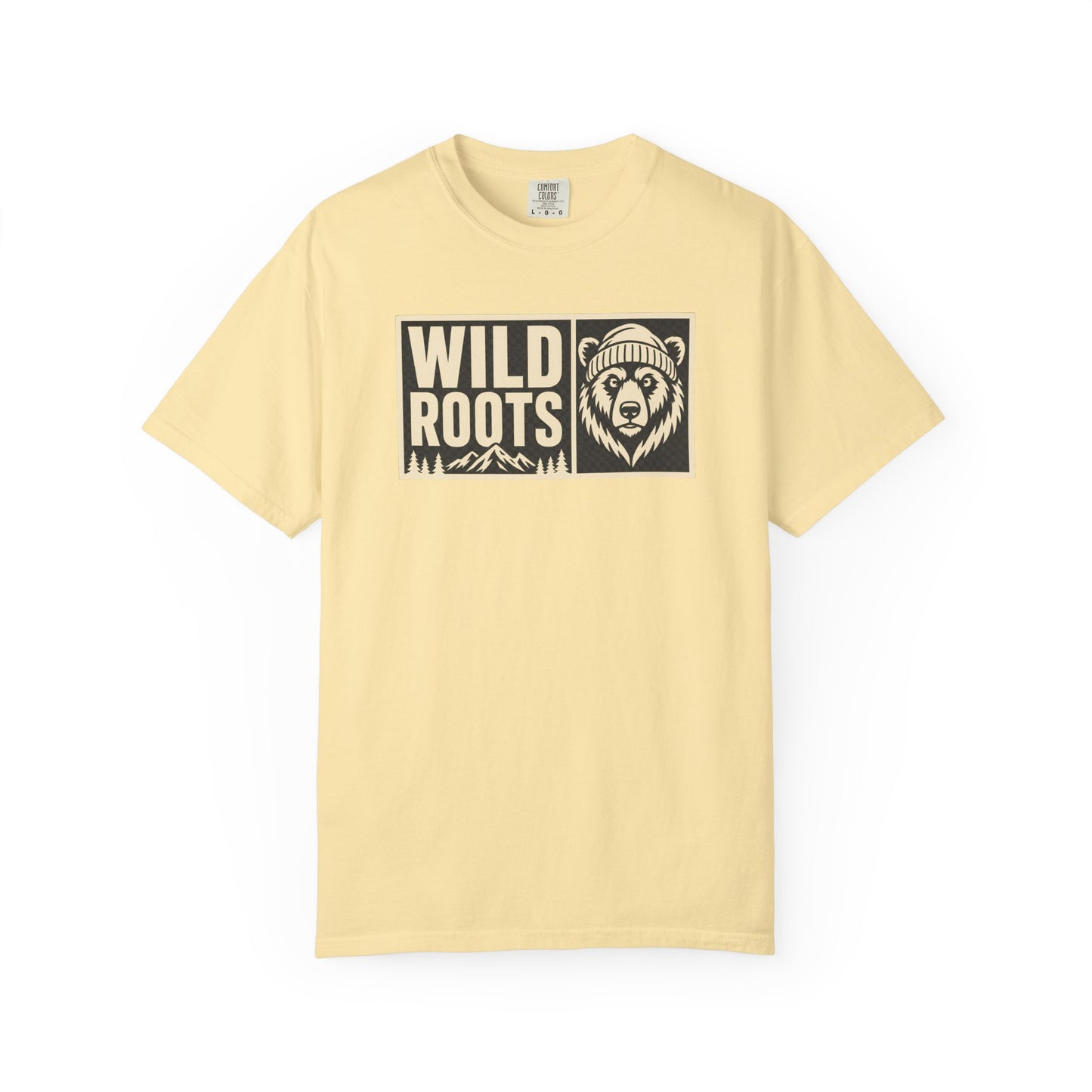 Wild Roots Bear Logo T-Shirt | Mountain Nature Outdoors, Comfort Colors