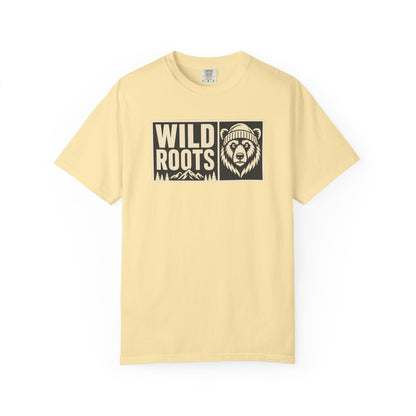 Wild Roots Bear Logo T-Shirt | Mountain Nature Outdoors, Comfort Colors