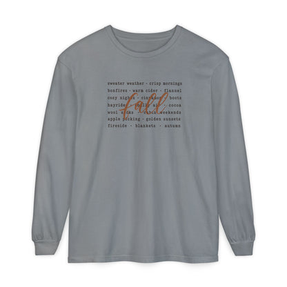 Fall Words Long Sleeve Tee