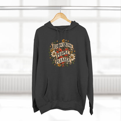 Recovering People Pleaser Hoodie — Vintage Floral Self-Care Pullover