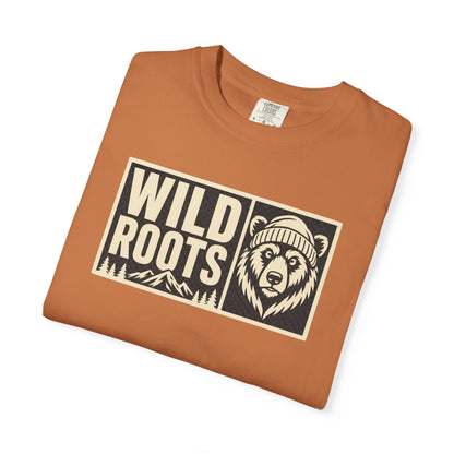 Wild Roots Bear Logo T-Shirt | Mountain Nature Outdoors, Comfort Colors