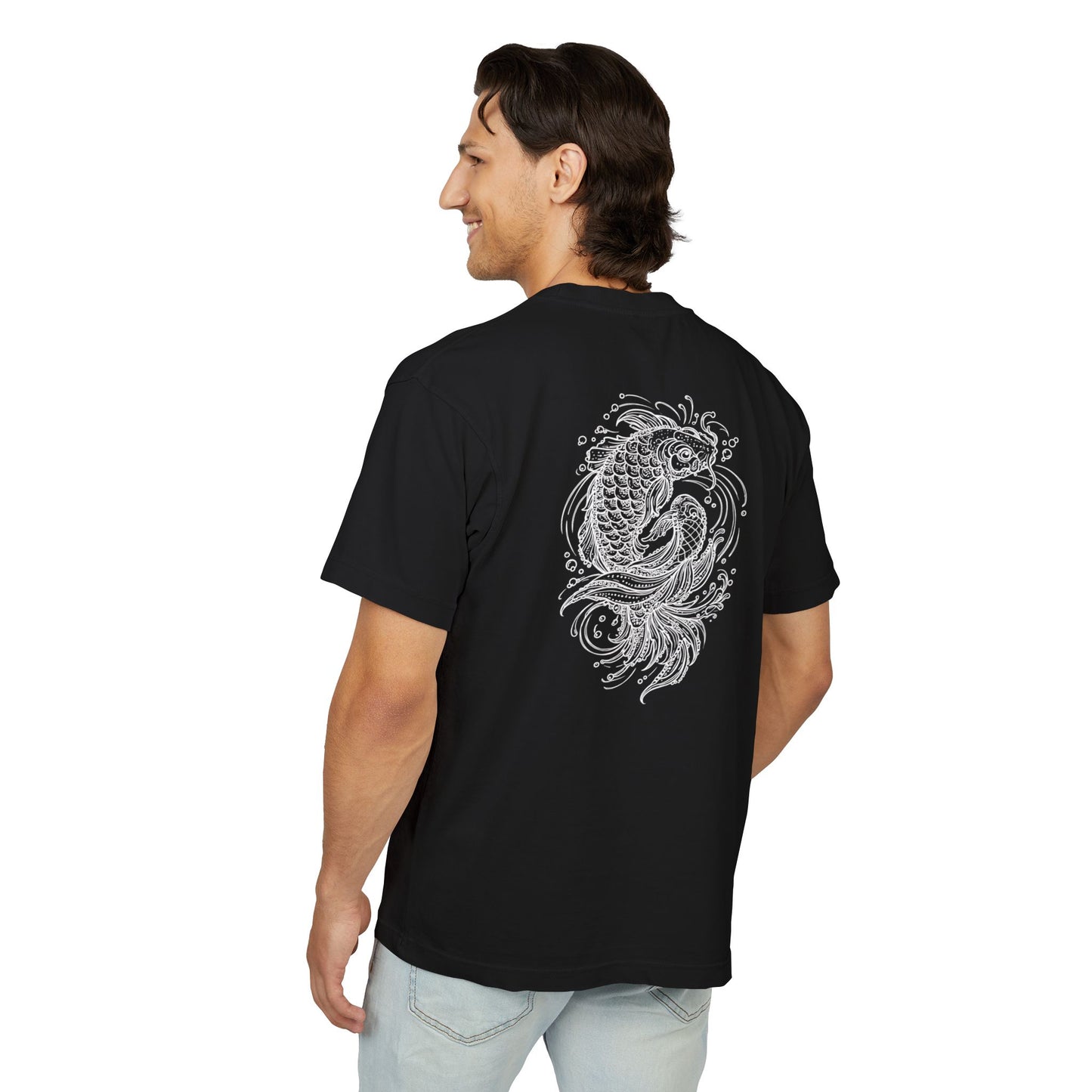 Minimal Japanese Kanji Koi Fish T-Shirt