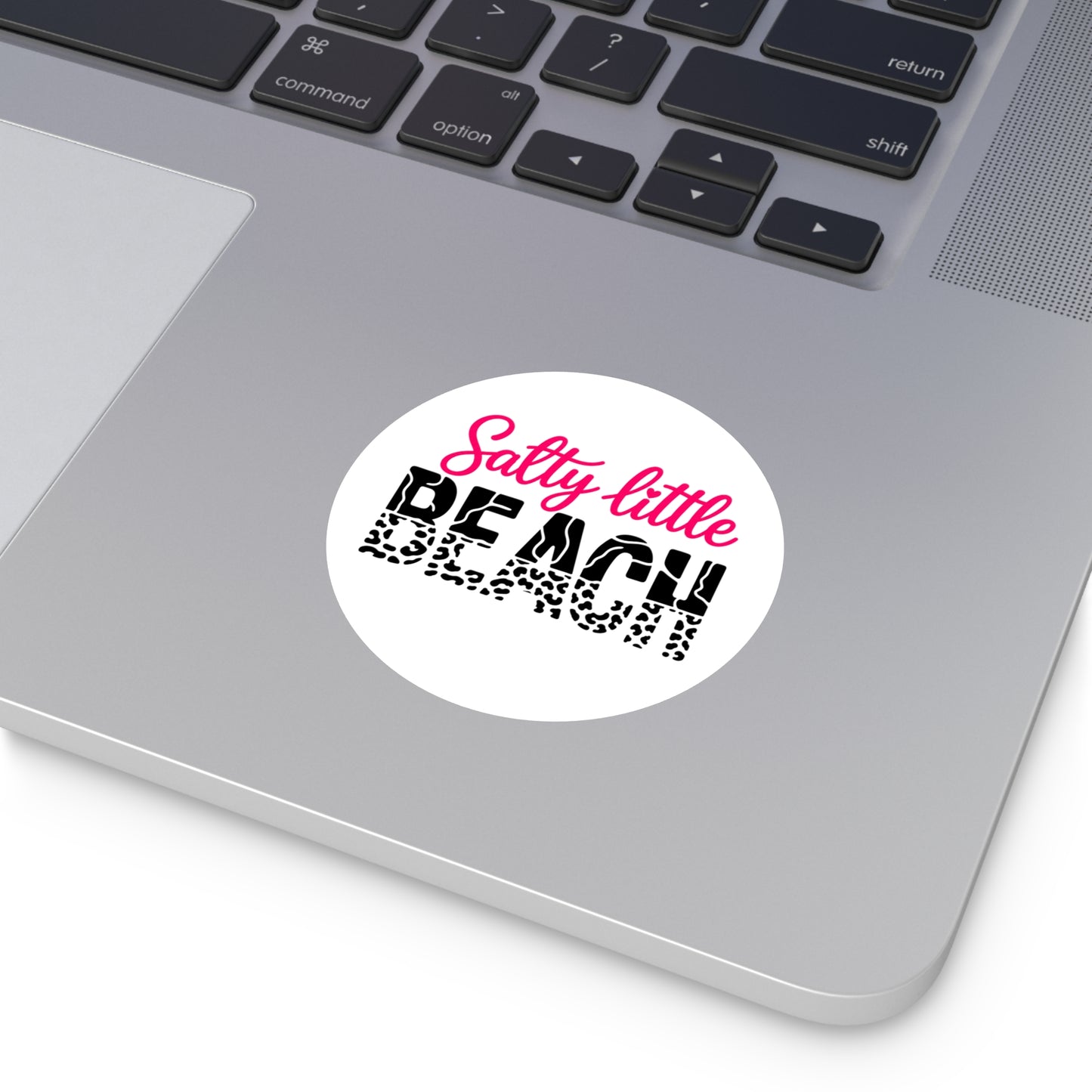 Salty Little Beach Round Sticker | Indoor Outdoor