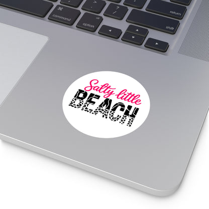 Salty Little Beach Round Sticker | Indoor Outdoor