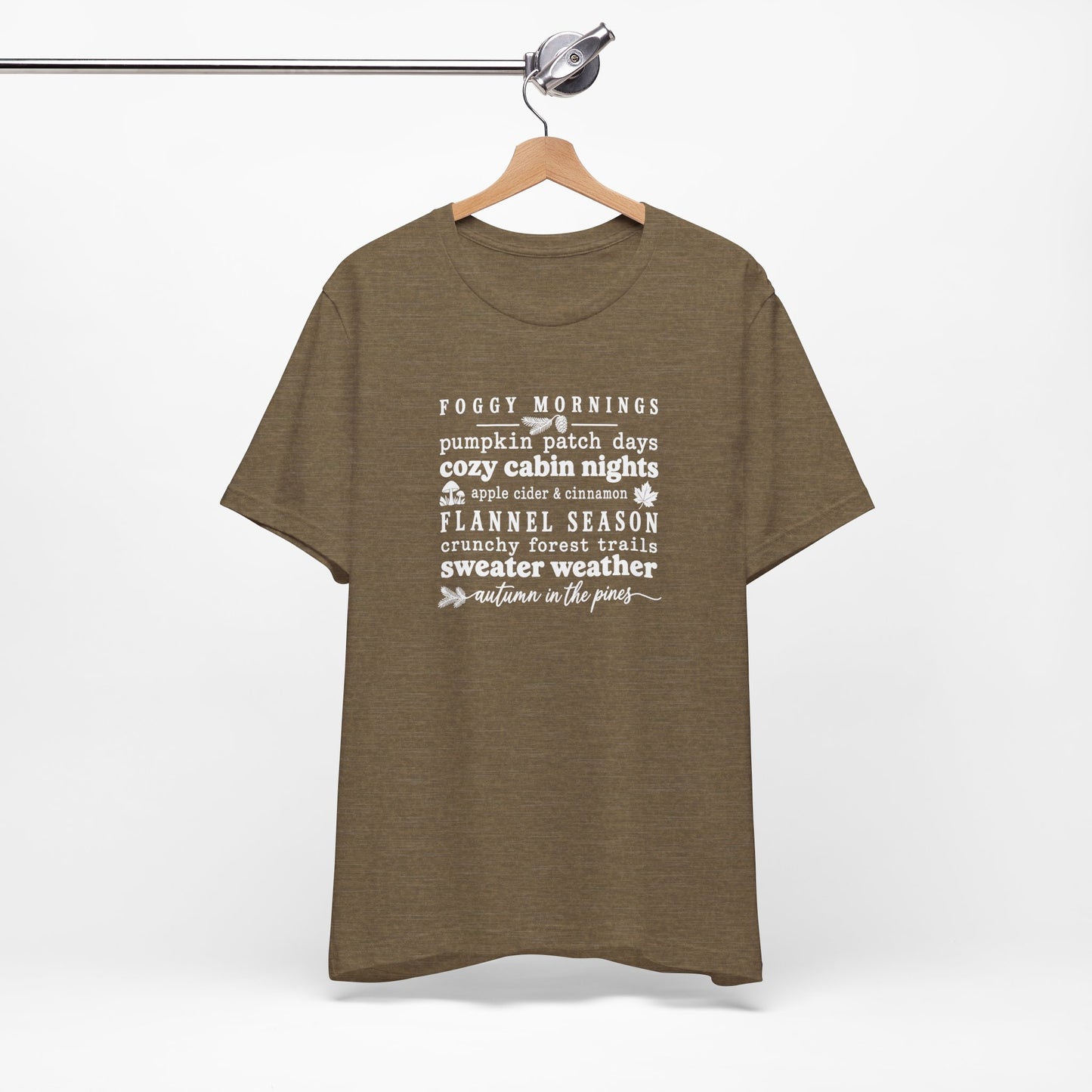 Fall Vibes Tee — "Foggy Mornings, Pumpkin Patch Days" Autumn Graphic Shirt