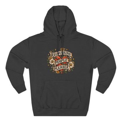Recovering People Pleaser Hoodie — Vintage Floral Self-Care Pullover