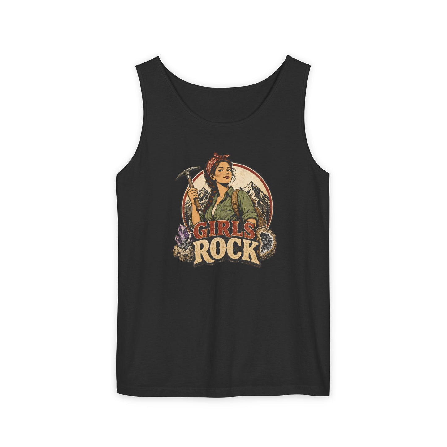 Girls Rock Rockhounding Vintage Woman tank top | Rockhound Fossil Mineral Collector