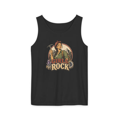 Girls Rock Rockhounding Vintage Woman tank top | Rockhound Fossil Mineral Collector
