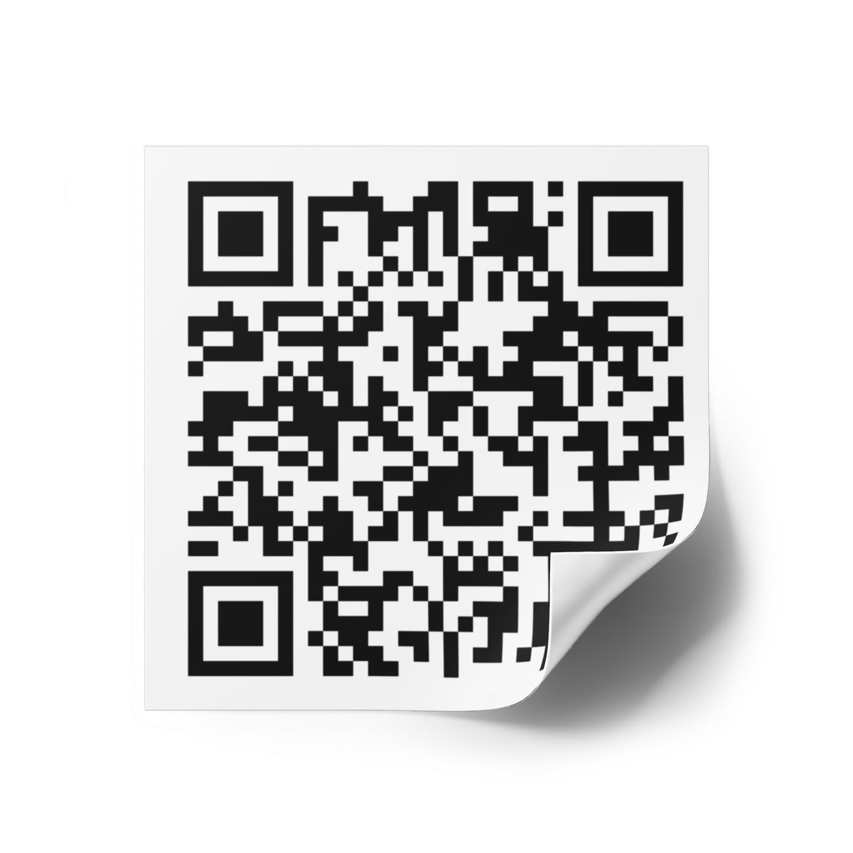 QR Code Square Sticker | Custom scannable label, Indoor Outdoor vinyl