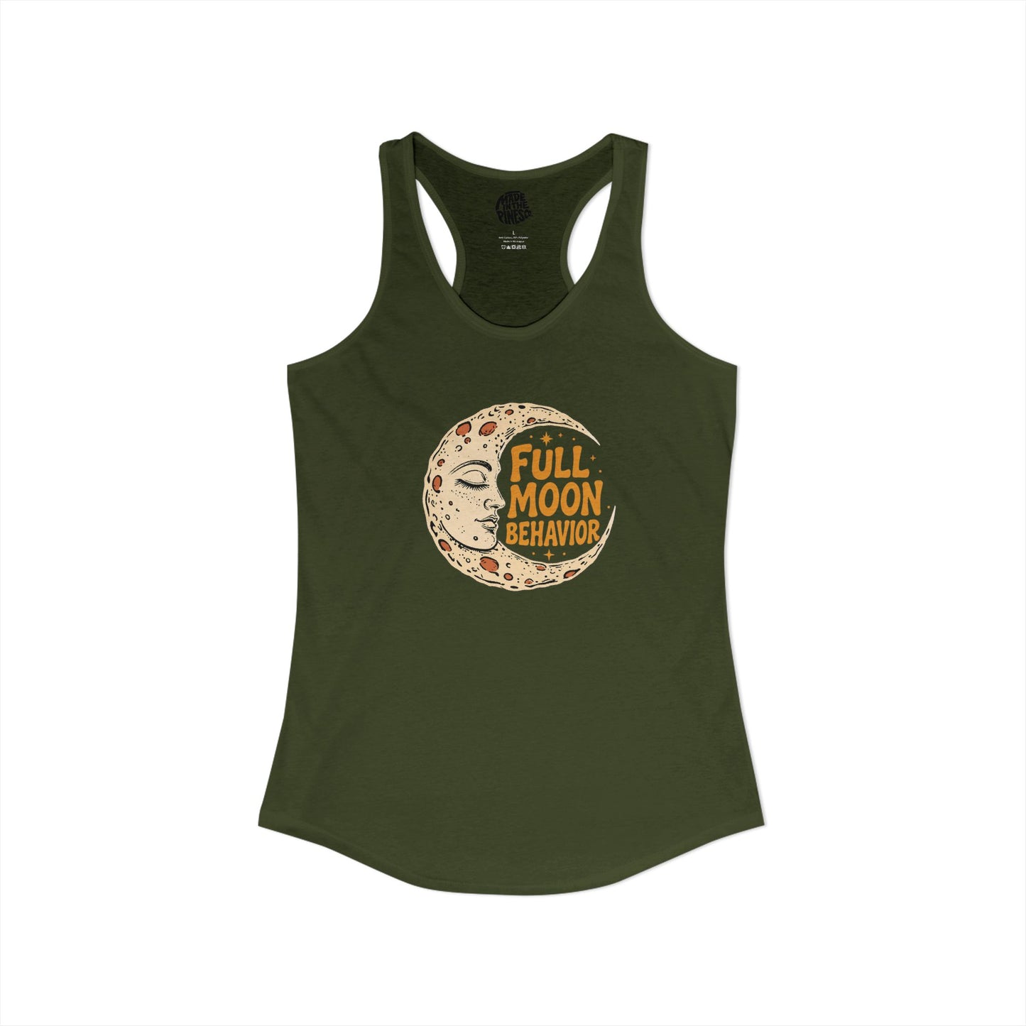 Full Moon Behavior racerback tank