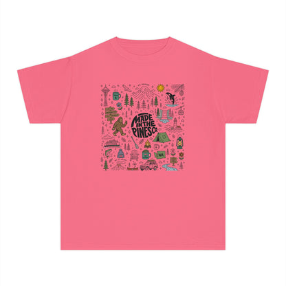 Pacific Northwest Pines Doodle Youth Tee