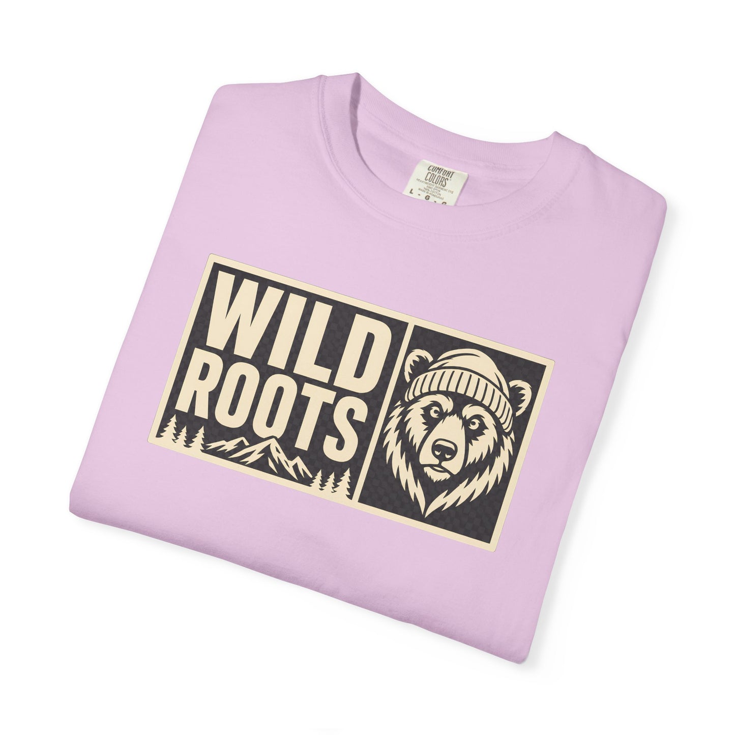 Wild Roots Bear Logo T-Shirt | Mountain Nature Outdoors, Comfort Colors