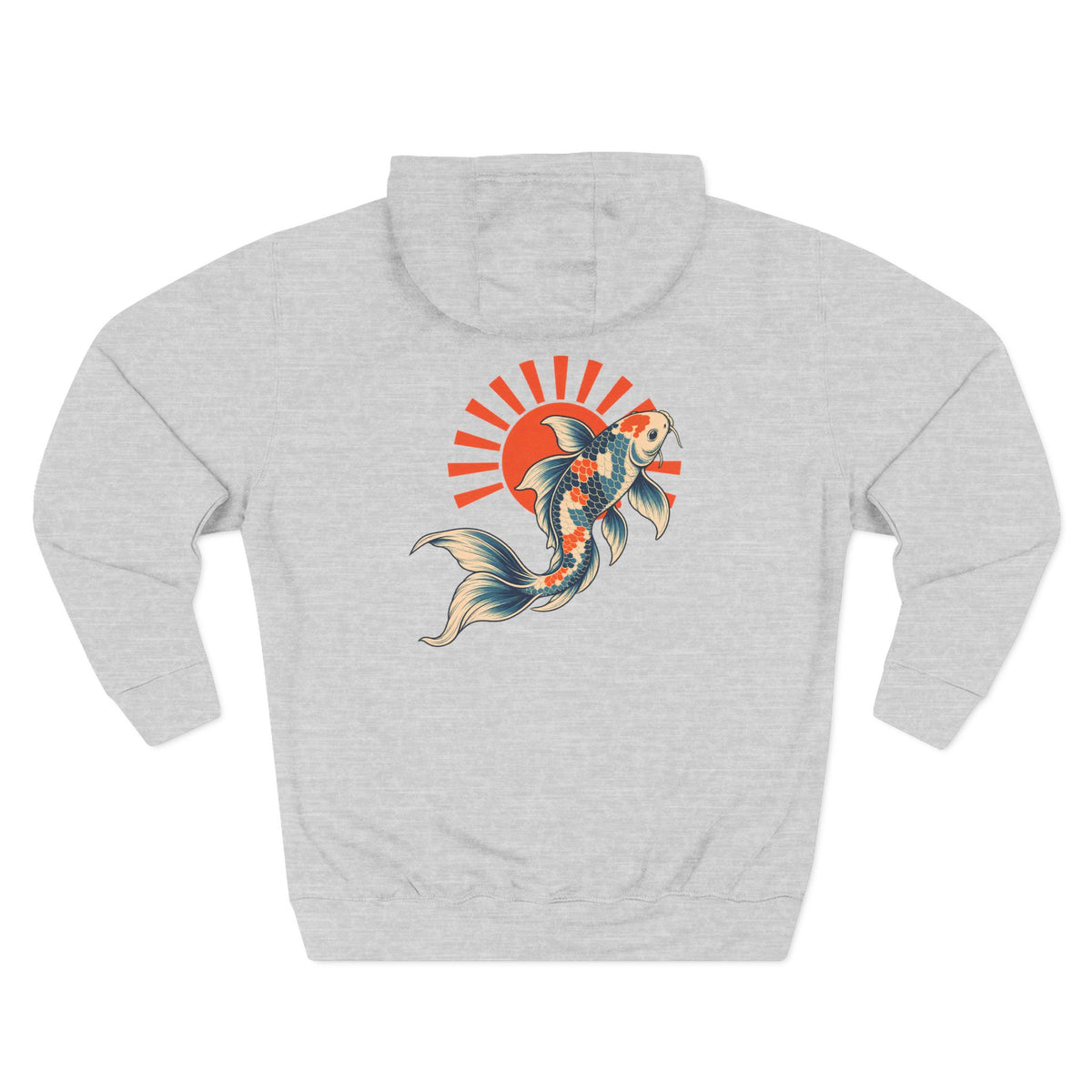 Koi Fish Rising Sun Hoodie | Japanese Koi Graphic Pullover
