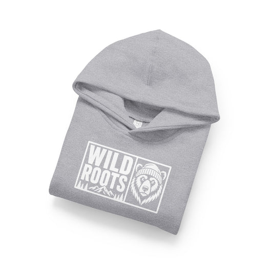 Wild Roots Bear Toddler Hoodie — Kids Pullover Fleece Hooded Sweatshirt