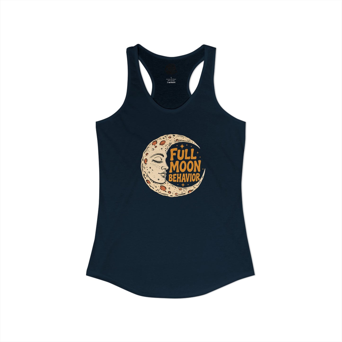Full Moon Behavior racerback tank