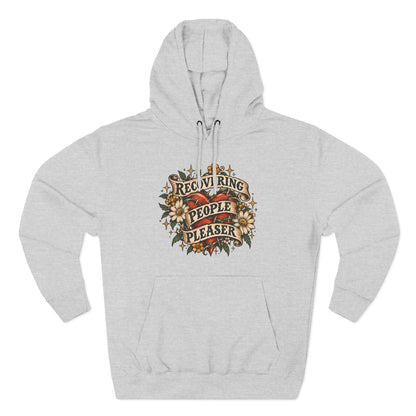 Recovering People Pleaser Hoodie — Vintage Floral Self-Care Pullover