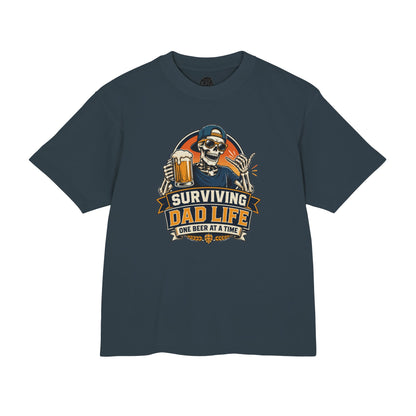 Surviving Dad Life Beer Skeleton Tee | Dad Camping BBQ Father's Day