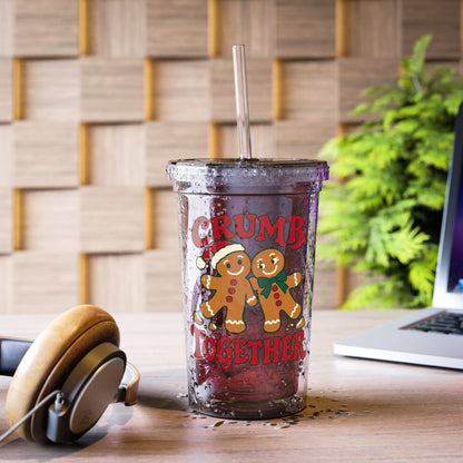 Crumb Together Gingerbread Couple Acrylic Cup | Holiday Christmas Tumbler