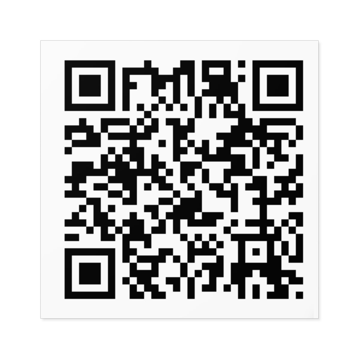 QR Code Square Sticker | Custom scannable label, Indoor Outdoor vinyl