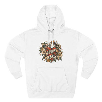 Recovering People Pleaser Hoodie — Vintage Floral Self-Care Pullover