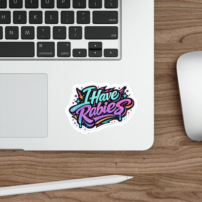 Rabies Graffiti Die Cut Stickers | Indoor Outdoor Sticker