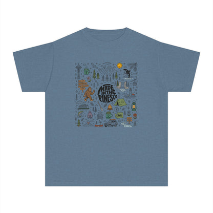 Pacific Northwest Pines Doodle Youth Tee