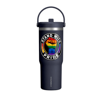 Pride Fist 32oz Tumbler — "Stand With Pride" Insulated Travel Cup