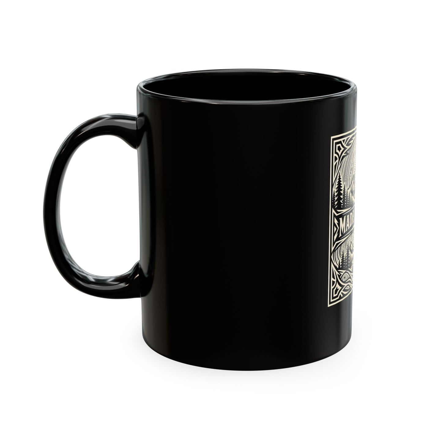 Made in the Pines Ceramic Mug – Rustic Mountain Coffee Cup
