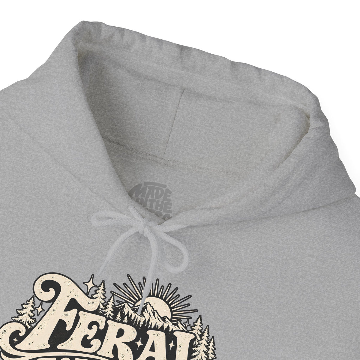 Feral Forecast hoodie | Retro sun illustration, nature-inspired design