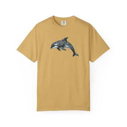 Tribal Orca Dolphin Nautical Whale Art T-shirt