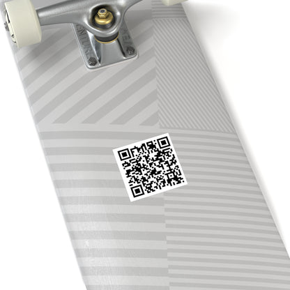 QR Code Square Sticker | Custom scannable label, Indoor Outdoor vinyl
