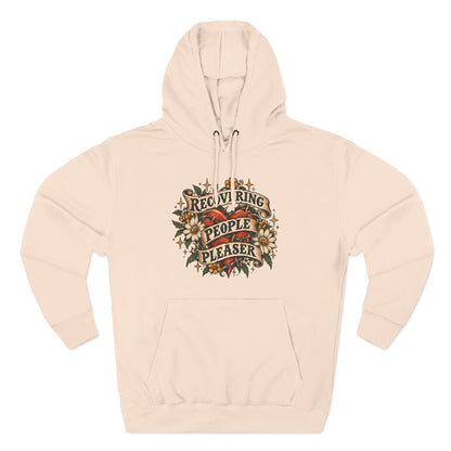 Recovering People Pleaser Hoodie — Vintage Floral Self-Care Pullover