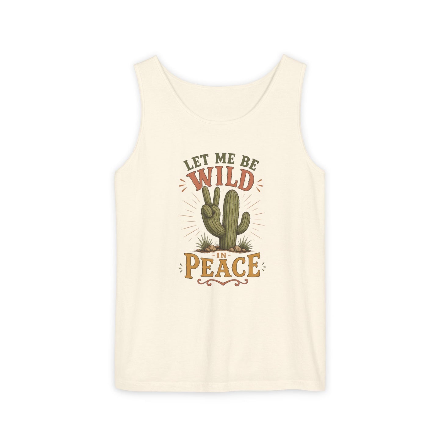 Let Me Be Wild in Peace Cactus Tank Top