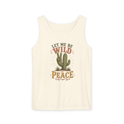 Let Me Be Wild in Peace Cactus Tank Top