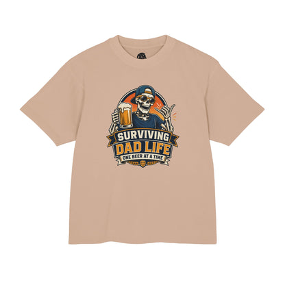 Surviving Dad Life Beer Skeleton Tee | Dad Camping BBQ Father's Day
