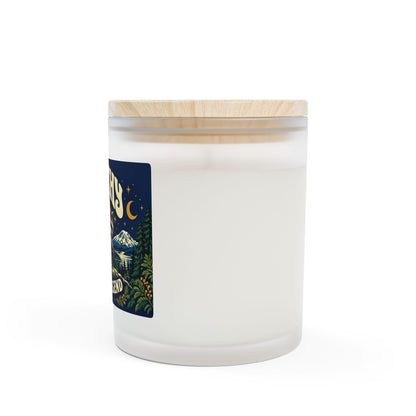 Seattle Raccoon Candle — 'Jimothy' Frosted Glass 11oz Scented Candle