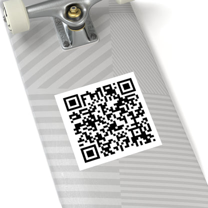 QR Code Square Sticker | Custom scannable label, Indoor Outdoor vinyl