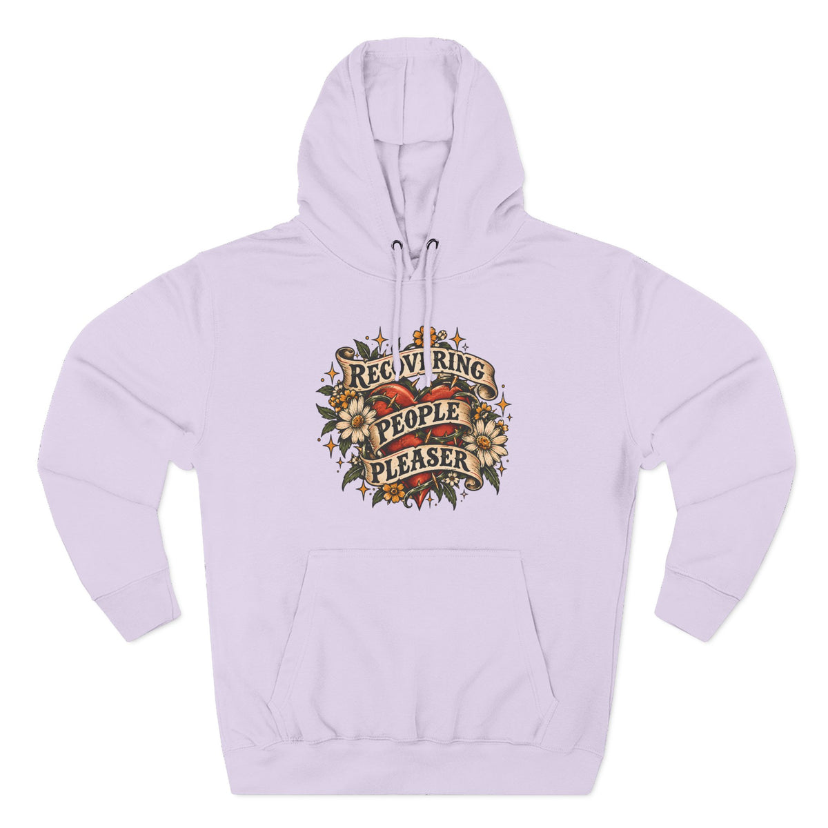 Recovering People Pleaser Hoodie — Vintage Floral Self-Care Pullover